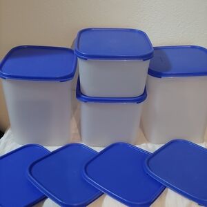 4pc Tupperware Modular Mates Container Set w/ Extra Lids * New